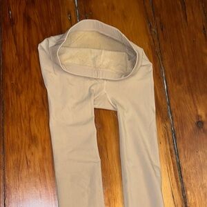 Beige Fur-Lined Tights